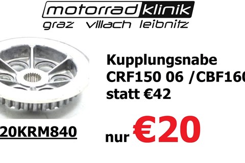 Marke: Honda Artikelname: Kupplungsnabe CRF150 06 /CBF160  16 statt €42 nur €20 