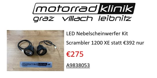 Triumph LED Nebelscheinwerfer Kit Scrambler 1200 XE statt €392 nur €275