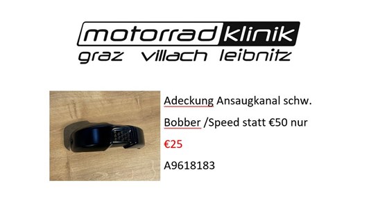 Triumph Adeckung Ansaugkanal schw. Bobber /Speed statt €50 nur €25