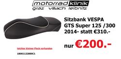 Sitzbank Piaggio VESPA GTS Super 125 300 2014- statt €310.- nur €200.-  (leichter kleiner Fleck)  Sitzbank Piaggio VESPA GTS Super 125 300 2014- statt €310.- nur €200.-  (leichter kleiner Fleck)