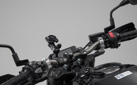 Universal Navi-Kit T-Lock Halter Smartphone groß. Inkl. 2"" Klemmarm. Für Lenker/ Spiegelgewinde. - Bild 3