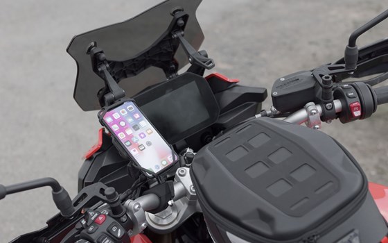 Universal Navi-Kit T-Lock Halter Smartphone groß. Inkl. 2"" Klemmarm. Für Lenker/ Spiegelgewinde. - Bild 5