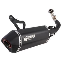 Rennauspuff SCORPION "Red Power" Black Edition für Vespa GTS/GTS Super/GTV/GT 60 125-300ccm (-'16)