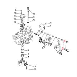 Unterlegscheibe DELL'ORTO, Schraube Drosselklappenhebel, 0958100 23