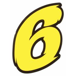 Aufkleber mit Motiv Startnummer "3"