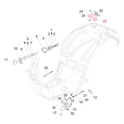 Halter PIAGGIO, Schließblech Sitzbank für Vespa Primavera/Sprint 50-150ccm