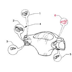 Verschlusskappe PIAGGIO, Lichtschalter, 623512 für Vespa ET2/ET4/LX/S 50-150ccm