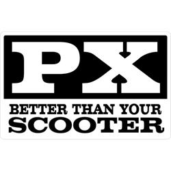 Aufkleber mit Motiv "PX-Better than your scooter"