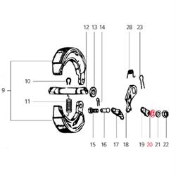 Unterlegscheibe Bremsarm, LML für LML Star 125-200 4T/Star Deluxe 125-150 4S/Speedy