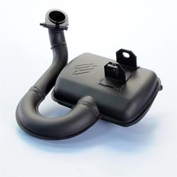 Rennauspuff POLINI 200.2022, Stahl schwarz für Vespa 200 Rally/P200E/PX200 E/Lusso/'98/MY/Cosa 1 200