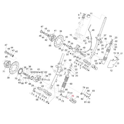 Schraube ABS Sensor M5x16 mm, Linsenkopf Torx, PIAGGIO für Vespa 