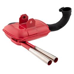 Rennauspuff SIP ROAD 3.0 Sport Optik, Stahl rot, Farbe (ESD): chrom für Vespa 200 Rally/P200E/PX200 E/Lusso/'98/MY/Cosa 1 200