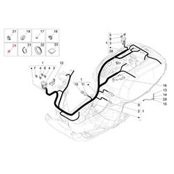 Halteclip PIAGGIO, Kabelbaum, 641769 für Vespa LX/S 125-150ccm 4T AC