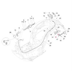 Feder PIAGGIO, Sitzbankentriegelung, hinten, 577131 - AP8161164 für Vespa GTS/GTS Super/GTV/GT 60/GT/GT L 125-300ccm