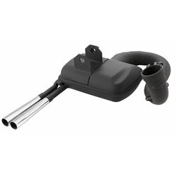 Rennauspuff SIP ROAD 2.0 Sport Optik 0232 - 0259, Stahl schwarz, Farbe (ESD): chrom für Vespa 200 Rally/P200E/PX200 E/Lusso/'98/MY/Cosa 1 200