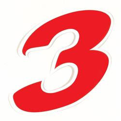 Aufkleber mit Motiv Startnummer "9"