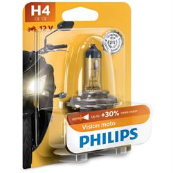 Birne PHILIPS Vision moto 12V/60/55W, Sockel: P43T / H4 Scheinwerfer