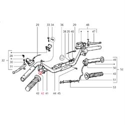 Abdeckkappe PIAGGIO, Schraube Lenker, 128009 für Vespa ET2/ET4 50-150ccm