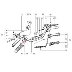 Abdeckkappe PIAGGIO, Schraube Lenker, 128009 für Vespa ET2/ET4 50-150ccm