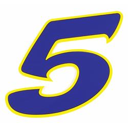 Aufkleber mit Motiv Startnummer "8"