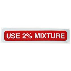 Aufkleber mit Motiv Use 2% Mixture für Vespa 50-125/PV/ET3/ 125 GT/GTR/Super/TS/150 Sprint/V/Super/Rally/PX/PE
