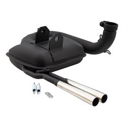 Rennauspuff SIP ROAD 2.0 Sport Optik, Stahl schwarz, Farbe (ESD): chrom für Vespa 125 VNA-TS/150 VBA-T4/PX80-150/PE/Lusso