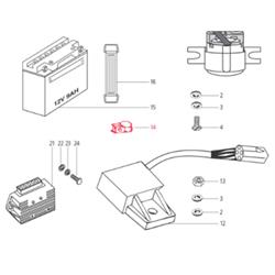 Halteklammer LML, Kabelstrang, C-4706743 für LML Star 125-200 4T/Star Deluxe 125-150 4S/Speedy
