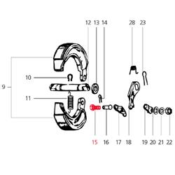 Schraubnippel Bremsseilzug M9 mm, hinten, LML für Vespa V50/PV/ ET3/PK/S/XL/XL2/FL/ PX/Rally/Sprint