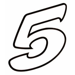 Aufkleber mit Motiv Startnummer "2"
