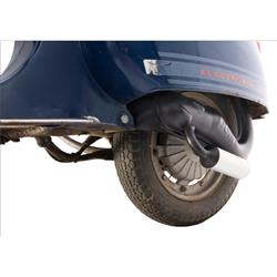 Rennauspuff POLINI Banane 200.2030/S, Stahl schwarz, Dämpfer: Aluminium Farbe (ESD): silber für Vespa 50/N/L/R/S/Special/SR/SS