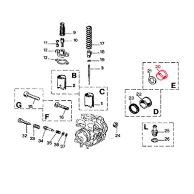 Luftfilteradapter DELL'ORTO "E", für Vergaser PHBD, B12994