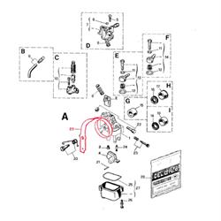 Chokehebel DELL'ORTO für Vergaser SHA 10/12/13 0740620 64 für PIAGGIO CIAO/SC 50ccm 2T AC