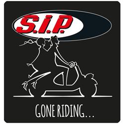 Aufkleber SIP mit Motiv "Gone Riding On My Vespa" Motorroller