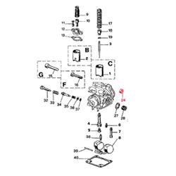 Mutter DELL'ORTO, für Vergaser PHBD, B07427