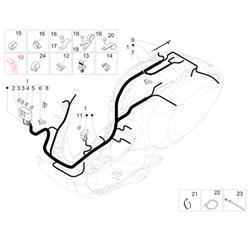 Halteblech PIAGGIO, Kabelbaum, 680036 für Vespa LX/Primavera/Sprint 125-150ccm
