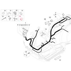 Halteclip PIAGGIO, Kabelbaum für Vespa LX/S/GTS/GTS Super/GTV 125-300ccm