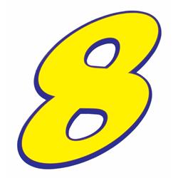 Aufkleber mit Motiv Startnummer "1"