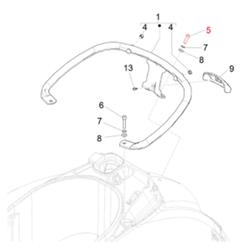 Schraube Gepäckträger M6x40 mm, Innensechskant, hinten, PIAGGIO für Vespa LX/GTS 50-300ccm Touring