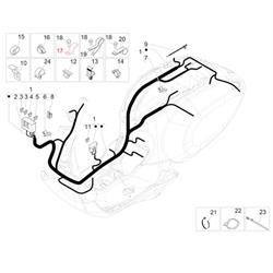 Halteblech PIAGGIO, Kabelbaum, 1D000071 für Vespa Primavera/Sprint 50-150ccm