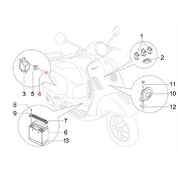 Schraube Gepäckfach/Seitenverkleidung 4,2x16,5 mm, Kreuzschlitz, Flachkopf, PIAGGIO für Vespa LX/LXV/S/GTS/GTS Super/GTV/GT 60/GT/GT L 50-300ccm