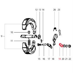 Plättchen LML, Bremsarm, hinten, SF514-1559 für LML Star 125-200 4T/Star Deluxe 125-150 4S/Speedy