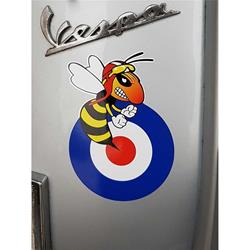 Aufkleber mit Motiv "Target böse Wespe"