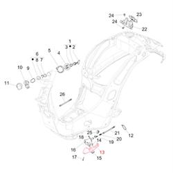 Halteplatte PIAGGIO, Sitzbankentriegelung für Vespa Primavera/Sprint 50-150ccm
