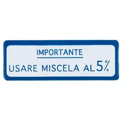 Aufkleber mit Motiv Usare Miscela al 5% für Vespa 125 V30-33/VM/VU/VNA/150 VL/VB1/160 GS/180 SS