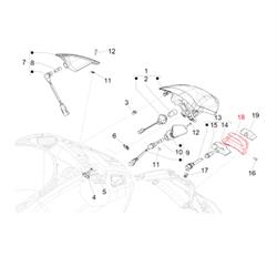 Abdeckung Kennzeichenbeleuchtung PIAGGIO für Vespa Primavera/Sprint 50-150ccm