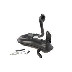 Rennauspuff POLINI 200.0127, Stahl schwarz für PIAGGIO Ape