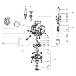 Luftfilteradapter POLINI für Vergaser POLINI CP 343.0024