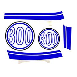 Aufkleberdekorset PIAGGIO mit Motiv "300" für Vespa GTS Super 300ccm