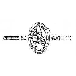 Schlagdorn Nadellager Bremsankerplatte innen für Einbau für Vespa PK50-125/S/XL/XL2/PX80-200/PE/Lusso/'98/MY/'11/T5/Cosa