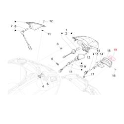 Deckel PIAGGIO, Kennzeichenbeleuchtung für Vespa Primavera/Sprint 50-150ccm